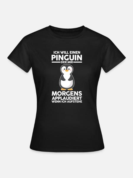 Tiermotiv Pinguin - Frauen T-Shirt - Schwarz