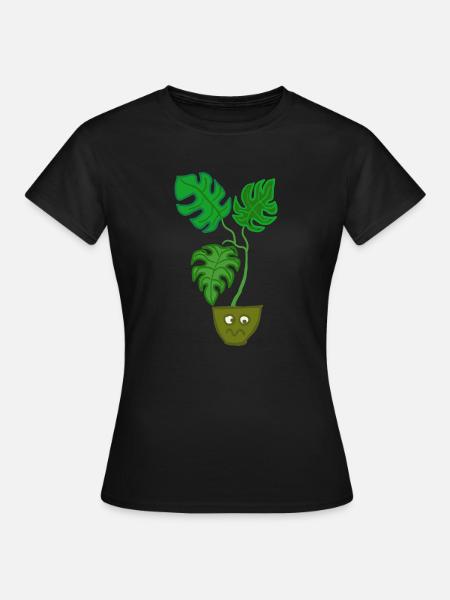 Monstera verärgert - Frauen T-Shirt - Schwarz