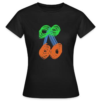 Sommerfest Kirschen 🍒 - Frauen T-Shirt - Schwarz - Vorne - AI Model Female 172 dark (172cm)
