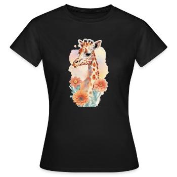 Giraffe - Frauen T-Shirt - Schwarz - Vorne - AI Model Female 172 dark (172cm)
