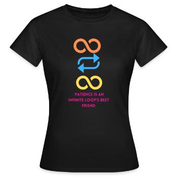 Monde du codage Tee - T-shirt Femme - noir - Devant - AI Model Female 172 dark (172cm)