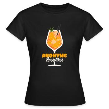 Apéritifs anonymes - T-shirt Femme - noir - Devant - AI Model Female 172 dark (172cm)