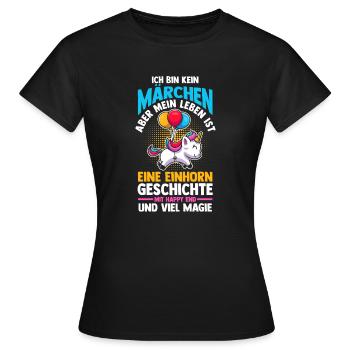Einhorn - Frauen T-Shirt - Schwarz - Vorne - AI Model Female 172 dark (172cm)