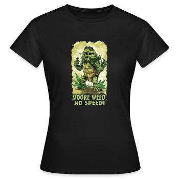 Smoking Pot Cannabis Weed Speed Turtle - Women's T-Shirt - black - Front - AI Model Female 172 dark (172cm)