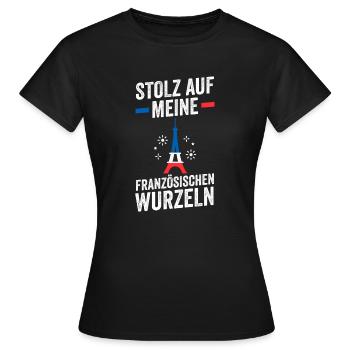French French France - Women's T-Shirt - black - Front - AI Model Female 172 dark (172cm)