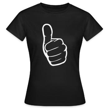 like hand - Women's T-Shirt - black - Front - AI Model Female 172 dark (172cm)