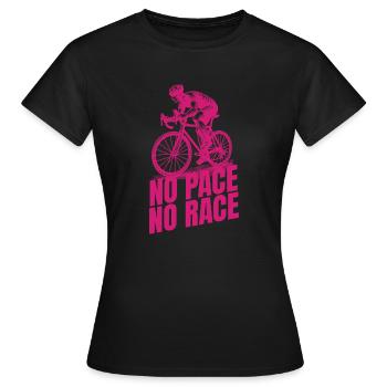 no pace no race - Women's T-Shirt - black - Front - AI Model Female 172 dark (172cm)