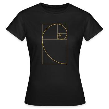 goldener schnitt - Frauen T-Shirt - Schwarz - Vorne - AI Model Female 172 dark (172cm)