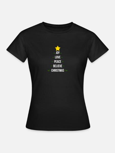 Weihnachten - Dame-T-shirt - sort