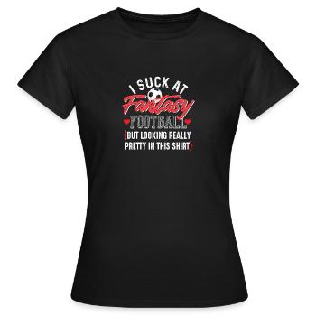 Fantasy Football Perdant Shirt - T-shirt Femme - noir - Devant - AI Model Female 172 dark (172cm)