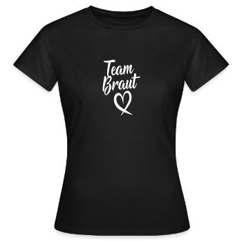 Jeune mariée d'équipe Poule - T-shirt Femme - noir - Devant - AI Model Female 172 dark (172cm)