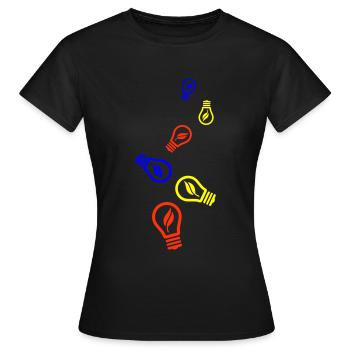 Light bulb icon - Women's T-Shirt - black - Front - AI Model Female 172 dark (172cm)