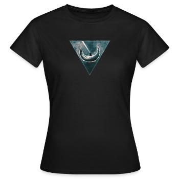 Space Moon - T-shirt Femme - noir - Devant - AI Model Female 172 dark (172cm)