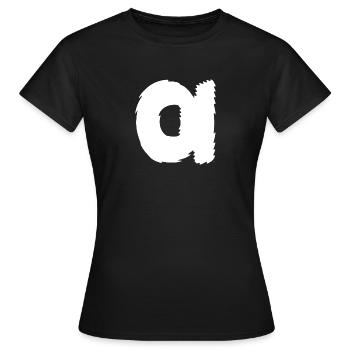 | alpha icône | Alphabet grec - T-shirt Femme - noir - Devant - AI Model Female 172 dark (172cm)