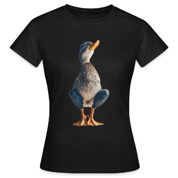 Ente - Frauen T-Shirt - Schwarz - Vorne - AI Model Female 172 dark (172cm)