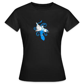 Squid vs Space Shuttle - Women's T-Shirt - black - Front - AI Model Female 172 dark (172cm)