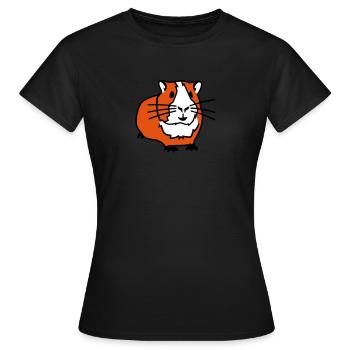Cochon d'Inde - T-shirt Femme - noir - Devant - AI Model Female 172 dark (172cm)