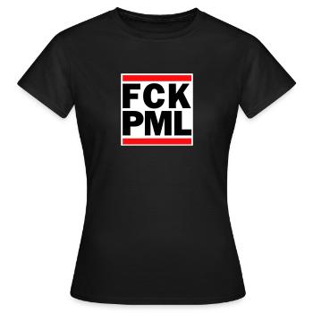 FCK PML Weißer Hintergrund - Frauen T-Shirt - Schwarz - Vorne - AI Model Female 172 dark (172cm)