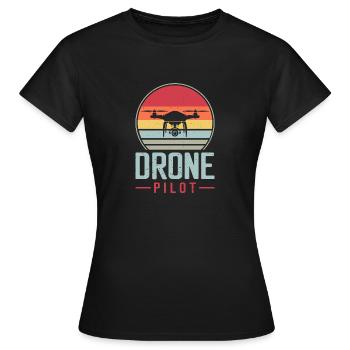 Drone Pilot Drone Pilot Drone Pilot - Women's T-Shirt - black - Front - AI Model Female 172 dark (172cm)