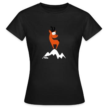 Chamois (c) - Women's T-Shirt - black - Front - AI Model Female 172 dark (172cm)