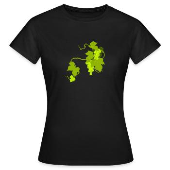 vignes - T-shirt Femme - noir - Devant - AI Model Female 172 dark (172cm)
