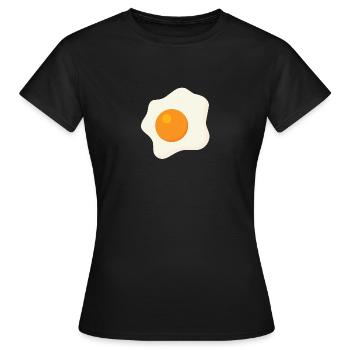 Cadeau oeuf oeuf au plat - T-shirt Femme - noir - Devant - AI Model Female 172 dark (172cm)