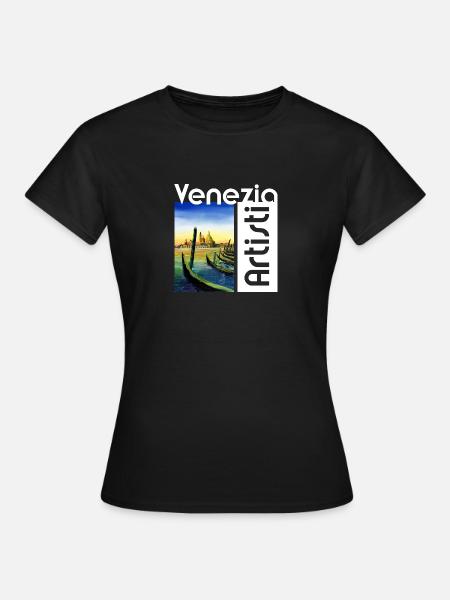 Venetië: Venezia Artisti, San Marco - Dame-T-shirt - sort