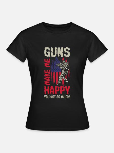 Waffe Gewehr Jagd - Frauen T-Shirt - Schwarz
