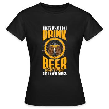 Sarcasm People Misanthropy Common - Women's T-Shirt - black - Front - AI Model Female 172 dark (172cm)