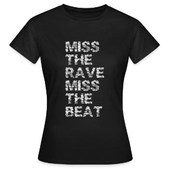 Rave - T-shirt Femme - noir - Devant - AI Model Female 172 dark (172cm)