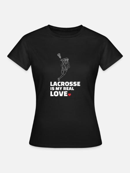Ich Liebe Lacrosse - Frauen T-Shirt - Schwarz