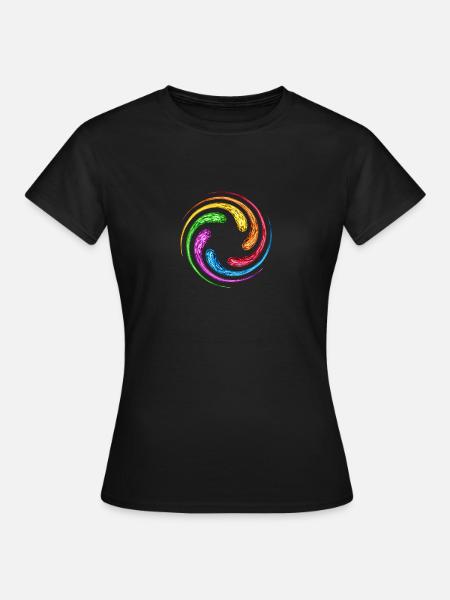Infinity Spiral Infinity Stones Rainbow - Women's T-Shirt - black