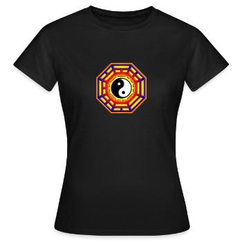Bagua, Pakua,Yin Yang, Chi, Feng Shui,Art Martiaux - T-shirt Femme - noir - Devant - AI Model Female 172 dark (172cm)