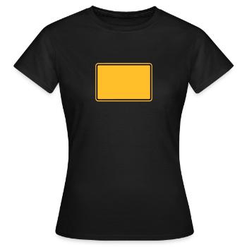 Ortsschild - Frauen T-Shirt - Schwarz - Vorne - AI Model Female 172 dark (172cm)