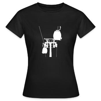 Gondel - Frauen T-Shirt - Schwarz - Vorne - AI Model Female 172 dark (172cm)