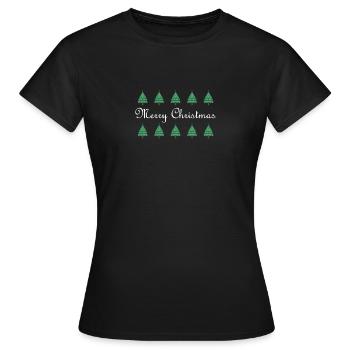 Joyeux Noël - T-shirt Femme - noir - Devant - AI Model Female 172 dark (172cm)