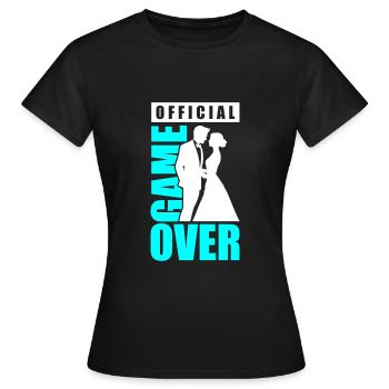 Hochzeitspaar Game Over Brautpaar Jga - Frauen T-Shirt - Schwarz - Vorne - AI Model Female 172 dark (172cm)