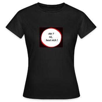 Abi - Frauen T-Shirt - Schwarz - Vorne - AI Model Female 172 dark (172cm)