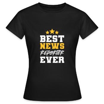 Meilleurs journalistes d’information. Journaliste d’actualité Gif - T-shirt Femme - noir - Devant - AI Model Female 172 dark (172cm)