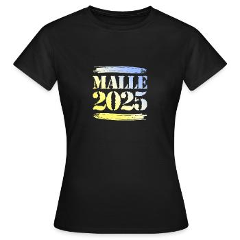 Malle 2025 - Women's T-Shirt - black - Front - AI Model Female 172 dark (172cm)
