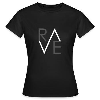 RAVE - Women's T-Shirt - black - Front - AI Model Female 172 dark (172cm)