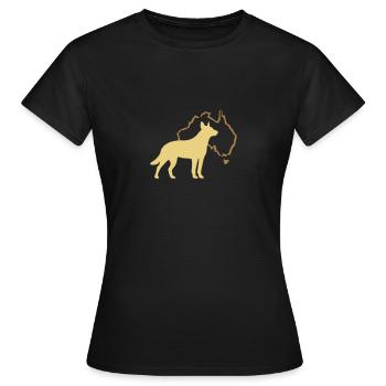 Australian Cattle Dog - Frauen T-Shirt - Schwarz - Vorne - AI Model Female 172 dark (172cm)