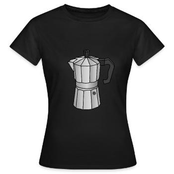 Cafetiere expresso - T-shirt Femme - noir - Devant - AI Model Female 172 dark (172cm)