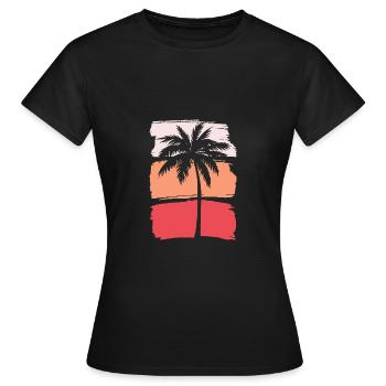 Silhouette de palmier - T-shirt Femme - noir - Devant - AI Model Female 172 dark (172cm)