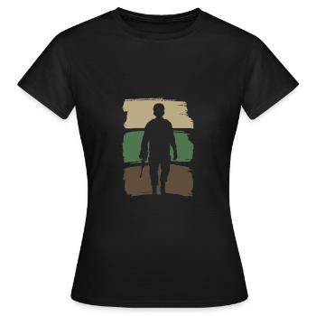 Silhouette de soldat - T-shirt Femme - noir - Devant - AI Model Female 172 dark (172cm)