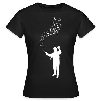 Chef d'orchestre - Maestro - Fiche - T-shirt Femme - noir - Devant - AI Model Female 172 dark (172cm)
