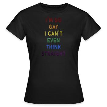 LGBT - T-shirt Femme - noir - Devant - AI Model Female 172 dark (172cm)