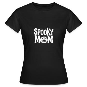 Spooky Mom Mom's Halloween Shirt Laughing Pumpkin - Women's T-Shirt - black - Front - AI Model Female 172 dark (172cm)