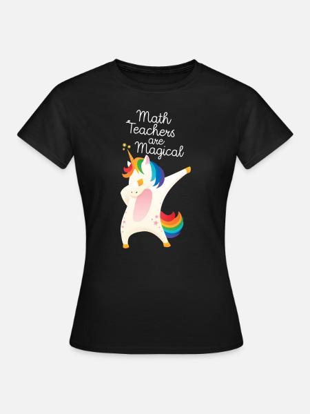 Math Teachers Are Magical - Dame-T-shirt - sort