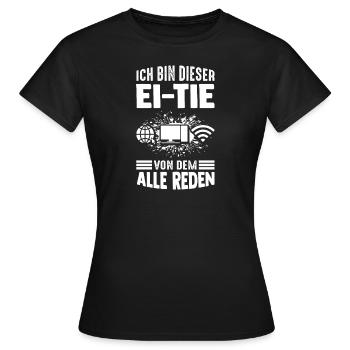 I'm that person that everyone is talking about computers - Women's T-Shirt - black - Front - AI Model Female 172 dark (172cm)